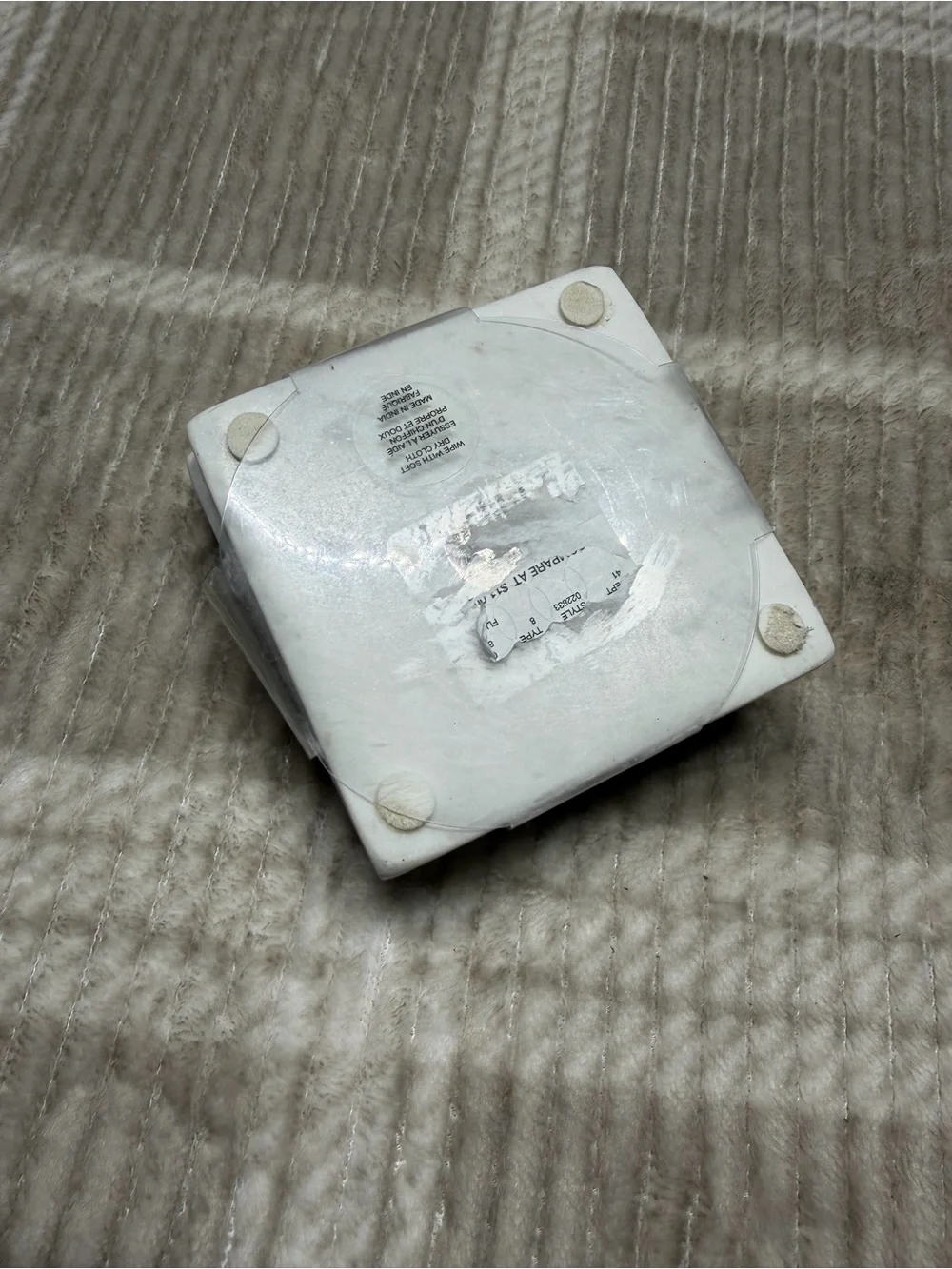 White Marble Coasters with Gold Trim - Handcrafted